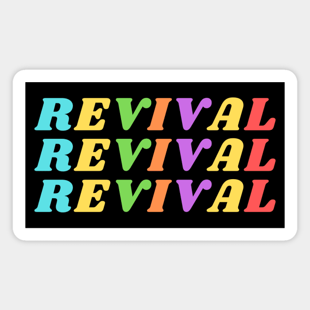 Revival | Christian Typography Magnet by All Things Gospel